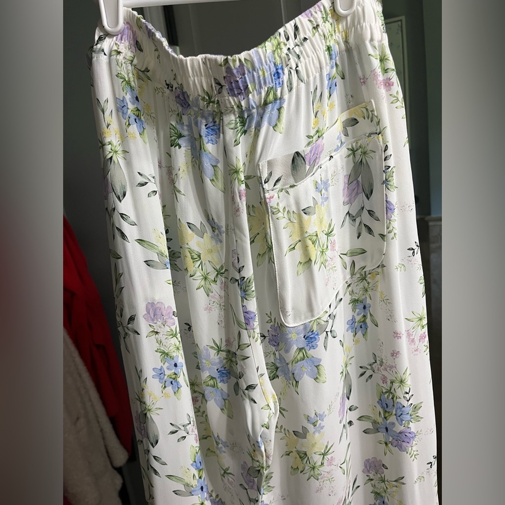 The Kooples Cream Floral Straight-Leg Pants - Picture 6 of 8